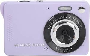 lot 55029 image: 1080P Digital Camera, 50MP Portable Digital Video Camera, 2.8 Inch IPS Screen CCD Camera, 16X Zoom Anti Shake & Auto Focus, for Teens Students Friends (Purple)