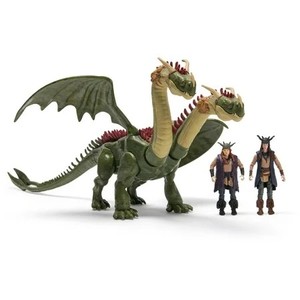 lot 55066 image: Dreamworks Dragons, Hideous Zippleback, Ruffnut & Tuffnut, Viking Duo Action Figures