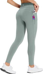 lot 160 image: baleaf 2530 Womens Fleece Lined Leggings Water Resistant High Waist Winter Running Hiking Pants Zipper Pockets SIZE XL