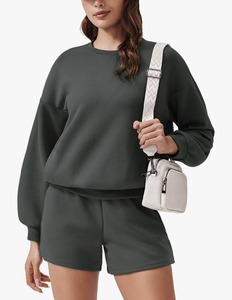 lot 173 image: PINSPARK Two Piece Sets for Women 2024 Fall Outfits Sweatsuit 4 Pockets Sweat Short Sets Casual Matching Set Travel Tracksuit SIZE L