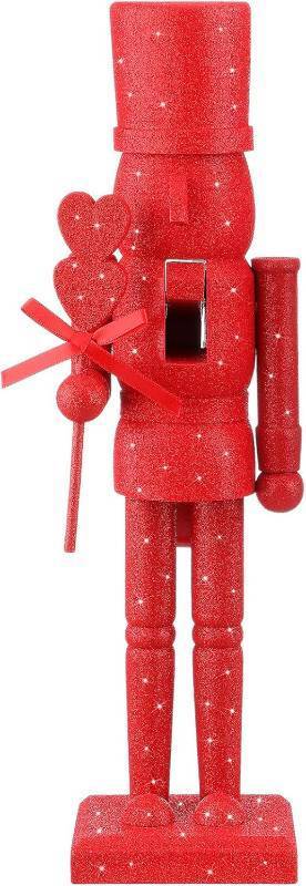 lot 1049 image: Chunful Valentines Day Nutcracker 14 Inch Wooden Red Nutcracker Figures Lollipop Soldier Puppet Creative Collectible Gift for Valentines Day Table Decor