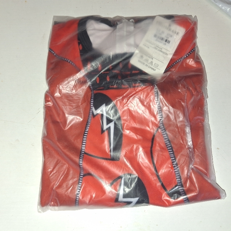 lot 13159 image: Red Jumpsuits for Girl Rise Red 4 Movie Princess Bodysuits with Glove Party Dress up for 4-12 Years Kids (9-10Years, red)