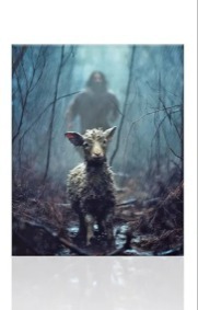lot 13286 image: JESUS PROTECTING THE LAMB 12X16 PICTURE