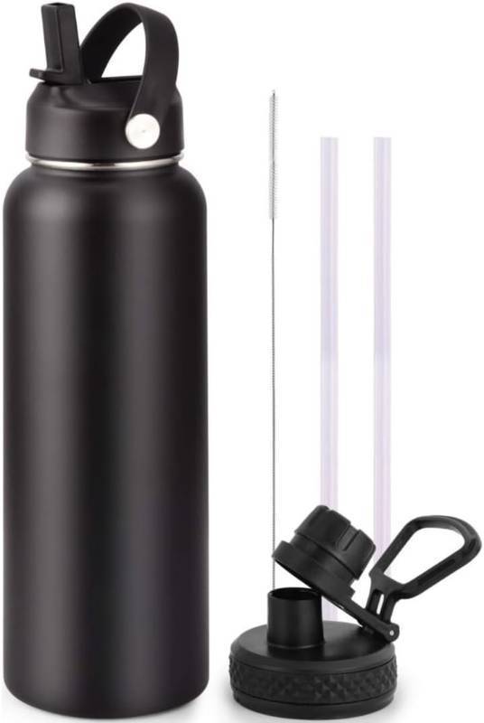 lot 2185 image: Premium Stainless Steel Vacuum Insulated Water Bottle, 24 oz, BPA-Free Lid, Wide Mouth, Double Wall, Powder Coated