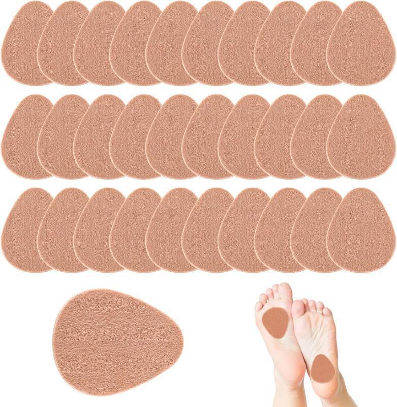 lot 2286 image: 30pcs Metatarsal Foot Pads for Women and Men, 0.2 Thick Felt Ball of Foot Cushion Soft Forefoot Cushion Pads Non Slip Sole Support for Pain Relief, Skin Color
