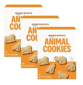 lot 100 image: Amazon Brand - Happy Belly Animal Cookies, 13 Ounce - EIGHT BOXES