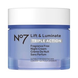 lot 113 image: No7 Lift & Luminate Triple Action Fragrance Free Night Cream - 1.69 fl oz