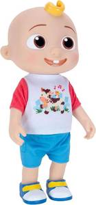 lot 192 image: CoComelon Deluxe Interactive JJ Doll - Includes JJ, Shirt, Shorts, Pair of Shoes, Bowl of Peas, Spoon- Toys for Preschoolers - Amazon Exclusive