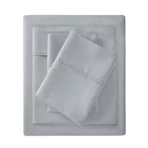lot 205 image: 1500-Thread Count Grey King Cotton Blend 4-PC Sheet Set