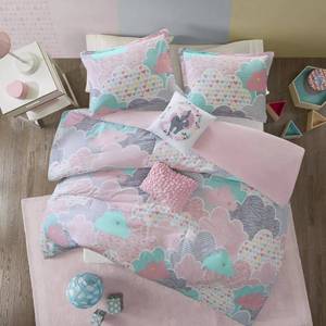 lot 246 image: Urban Habitat Kids Bliss Cotton Duvet Cover Set with Throw Pillows