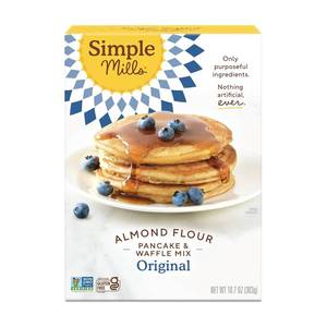 lot 422 image: 4 PACK Simple Mills Almond Flour Pancake & Waffle Mix, Original - Gluten Free, Plant Based, Paleo Friendly, Breakfast 10.7 Ounce