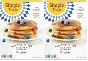 lot 446 image: Simple Mills Almond Flour Pancake Mix & Waffle Mix, Gluten Free, Made with whole foods, (Packaging May Vary), 10.7 Ounce (Pack of 2)