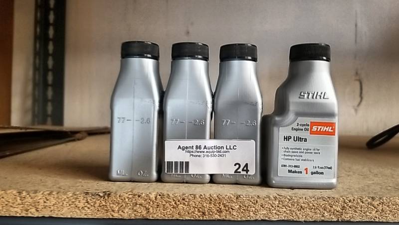 lot 24 image: Stihl 2 Cycle Engine- Lot of 4 Bottles