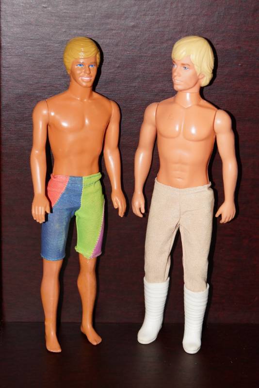 lot 488 image: Vintage Dolls  1978 Luke Skywalker & 1983 Ken