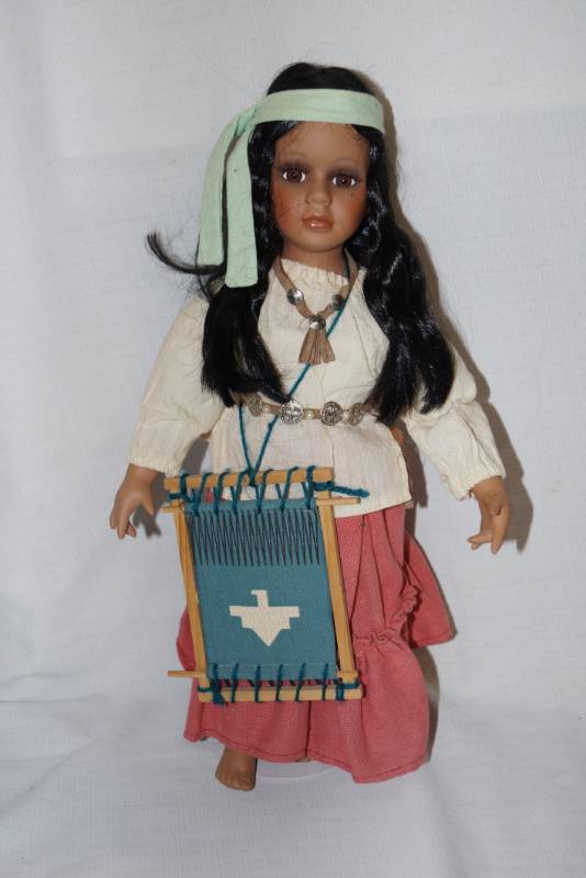 lot 492 image: 16 12 inch Tall Native American Standing Doll