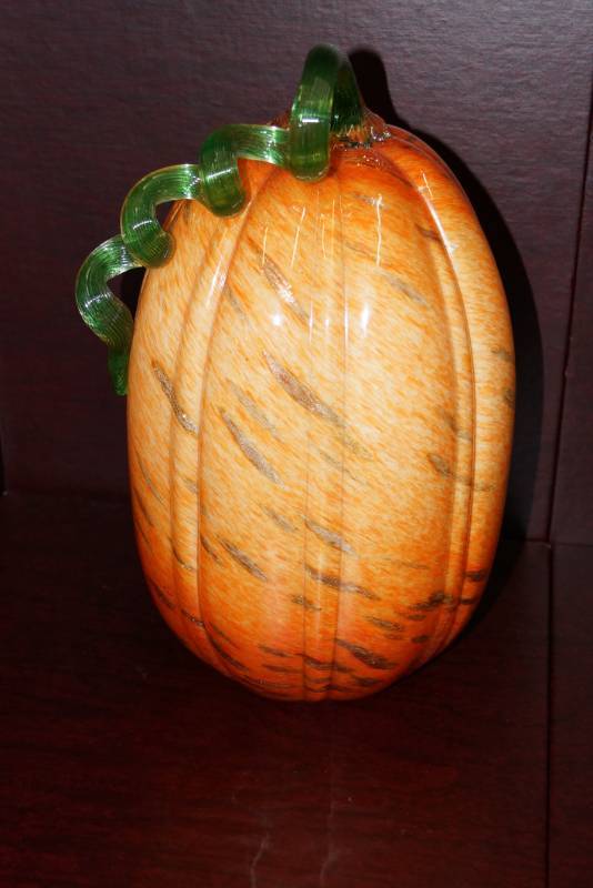 lot 519 image: Blown Glass  Signed  Pumpkin