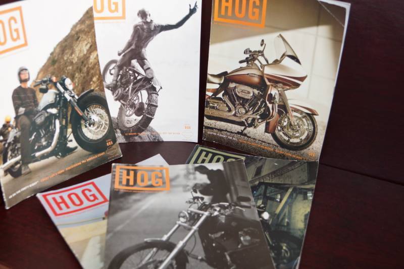 lot 538 image: Six HOG Magazines Issues Number 001,003, 004, 005, 006, 008