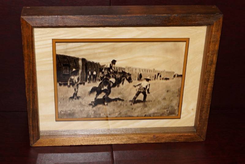 lot 555 image: 1974 Frederick Remington Photo on Glass by Lucid Lines