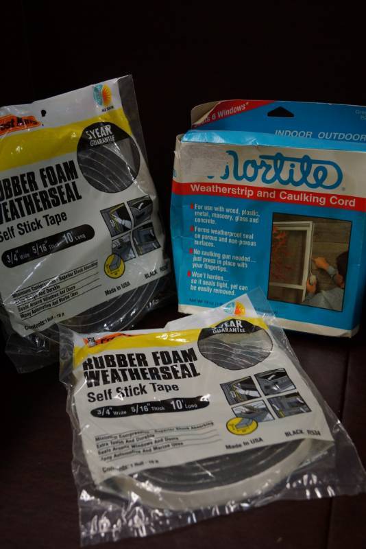 lot 103 image: Weather Strip  Caulking Cord & Self Stick Weather Seal
