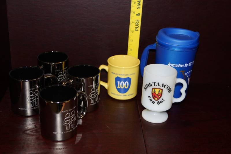 lot 111 image: 7 Military Coffee Mugs Great X-Mas Present