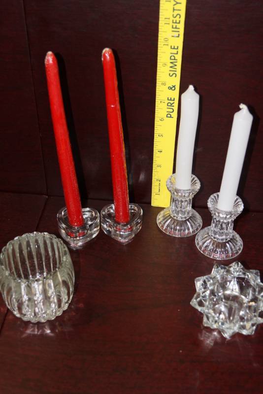 lot 131 image: 2 Pairs of Beautiful Candle Stick Holders - Plus EXTRA