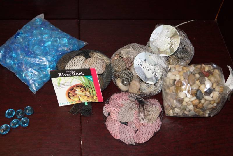 lot 144 image:  9 Pounds  Lot of Decorative Rocks and Pebbles