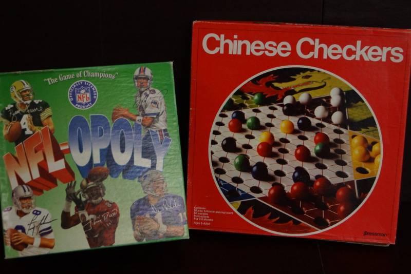 lot 589 image: 2 Vintage Games  NFL-OPOLY & Chinese Checkers