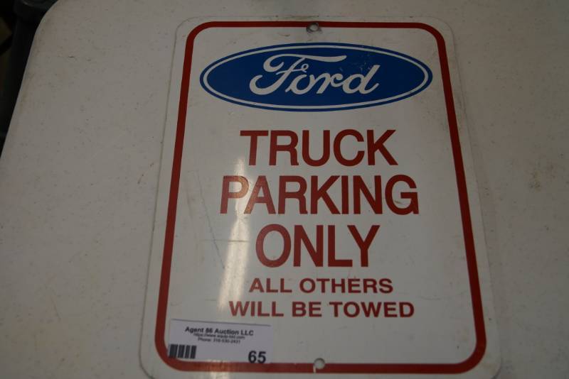 lot 65 image: Metal Sign- Ford Truck Parking Only