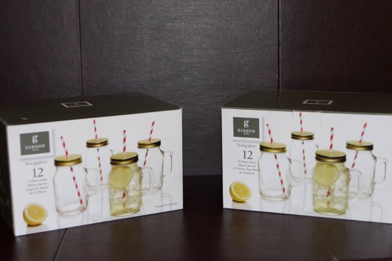 lot 177 image: 12 Total New In Box  Quart Mason Drinking Jars