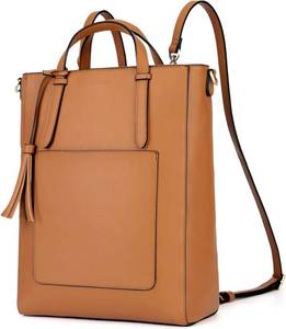 lot 267 image: ECOSUSI Tote Bag Convertible Backpack for Women Vegan Leather Handbag Multifuction Shoulder Bag