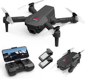 lot 284 image: BEZGAR HQ054 Mini Foldable Drone for Kids w 1080P HD FPV Camera,Remote Control Drones with Camera for Adults   Beginners,RC Quadcopter Toys Gifts for Boys Girls wOne Key Start 3D Flips 2 Batteries