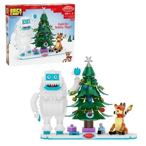 lot 315 image: Brickcraft Rudolph the Red-Nosed Reindeer Bumble and Rudolph Christmas Tree Brick Building Kit (494-Piece Set), Holiday Collectible, Festive Display, Christmas Decoration