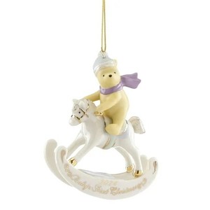 lot 322 image: Lenox 2024 Winnie The Pooh Babys 1st Christmas Ornament, 6.25-inch Height, Porcelain, Home, Home D cor