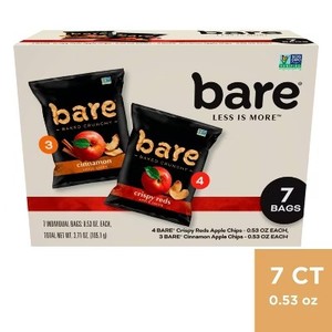 lot 30210 image: Bare Apple Chips Fuji Red and Cinnamon Snack Pack - 7ct3.7oz