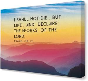 lot 30231 image: LISTNGBO Psalm 11817 Wall Art Canvas,Bible Verse Christian Canvas Painting Wall Decor for Christian Home Office Bedroom