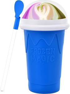 lot 30252 image: 500ML Slushie Maker Cup, Magic Quick Frozen Smoothies Cups for Homemade Milk Shake Ice Cream Makers, Cooling Cups, Double Layer Squeeze Slushy Cup, Birthday Gifts for Boy, Girls,Friends,Family