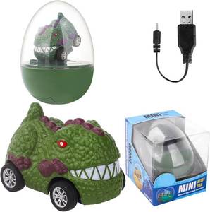 lot 30262 image: Dinosaur Egg Remote Control Car Toy, Mini 2.4 GHz Racing Cars Alloy Toy for Boys and Girls,Interactive Gifts Birthday Halloween Christmas,Green
