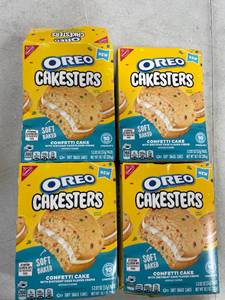lot 30269 image: 4 Boxes OREO Cakesters Confetti Cake Soft Snack Cakes, 5-2.02 oz Snack Packs in each box