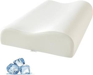 lot 30270 image: LuckyClover Cervical Neck Pillow for Sleeping, Contour Memory Foam Pillows for Sleeping, Adjustable Ergonomic Bed Pillow,Support for Side Back Stomach Sleepers(White)