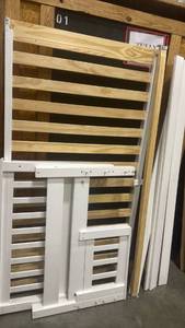 lot 950 image: White Wood Twin Bed Frame