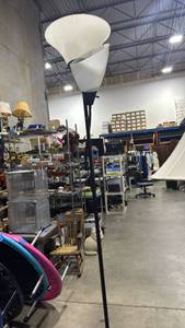 lot 987 image: Floor Lamp with plastic Shade bendable part 69 inches tall