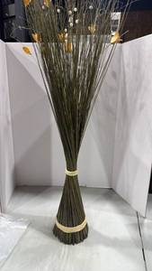 lot 1043 image: Decorative Grass Bundle with Yellow Butterflies and Pearls