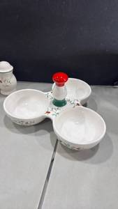 lot 1051 image: Pfaltzgraff butter dish, salt and pepper shakers and more