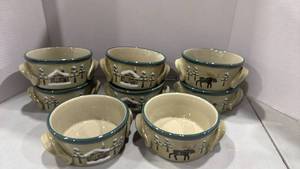 lot 1070 image: 8 Sonoma lodge soup bowls