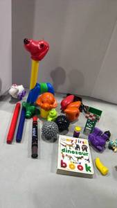 lot 1163 image: Mixed Childrens Toy Lot with DK Dinosaur Book