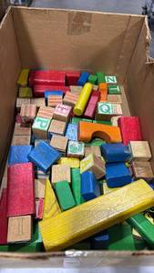 lot 1172 image: Colorful Wooden Building Blocks Set