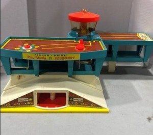 lot 1174 image: Vintage Fisher Price Play Family Airport