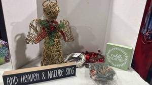 lot 1205 image: Rustic Christmas Angel Decor and more