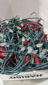 lot 1225 image: LED Red and Clear Christmas Light String