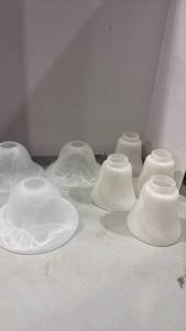 lot 1247 image: Frosted Glass Light Shades